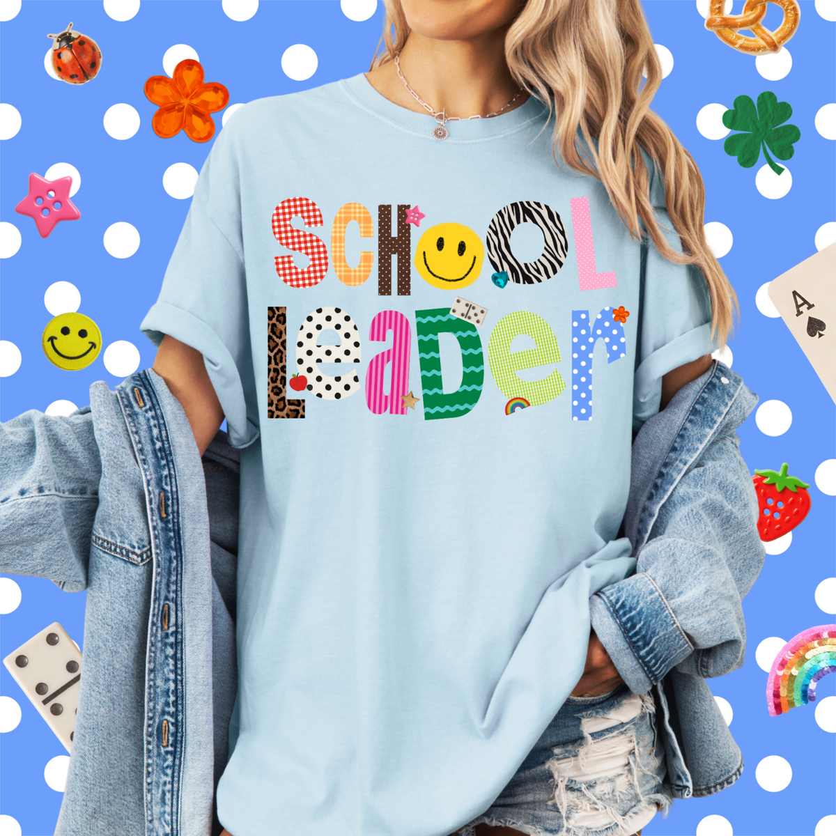 Patterned School Leader Tee