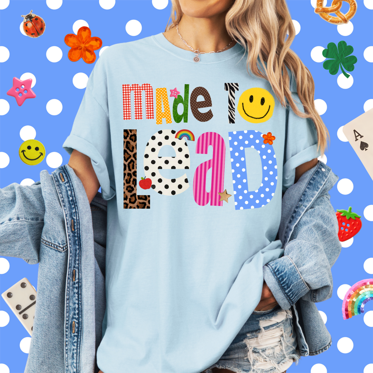 Patterned Made to Lead Tee