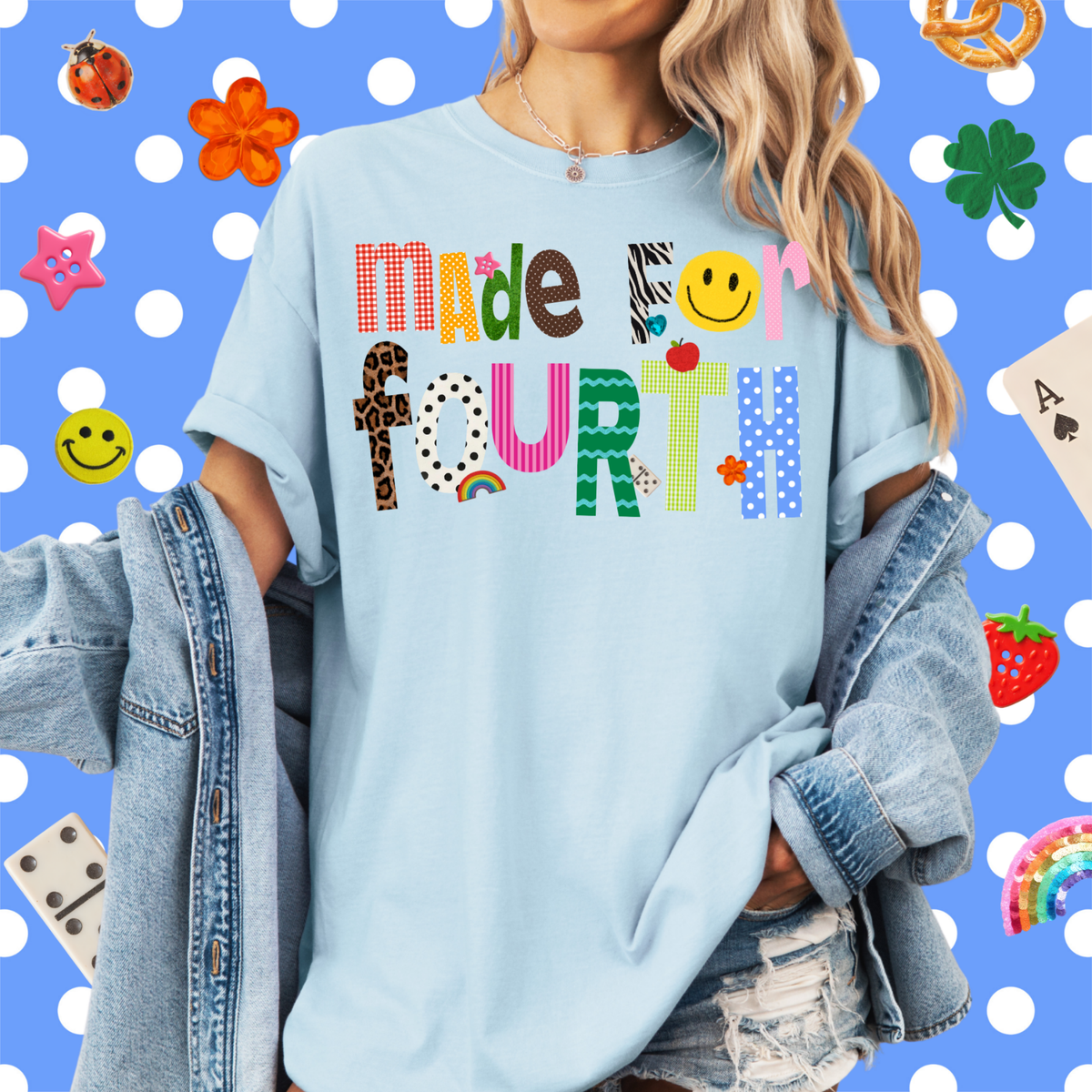 Patterned Made For Fourth Tee
