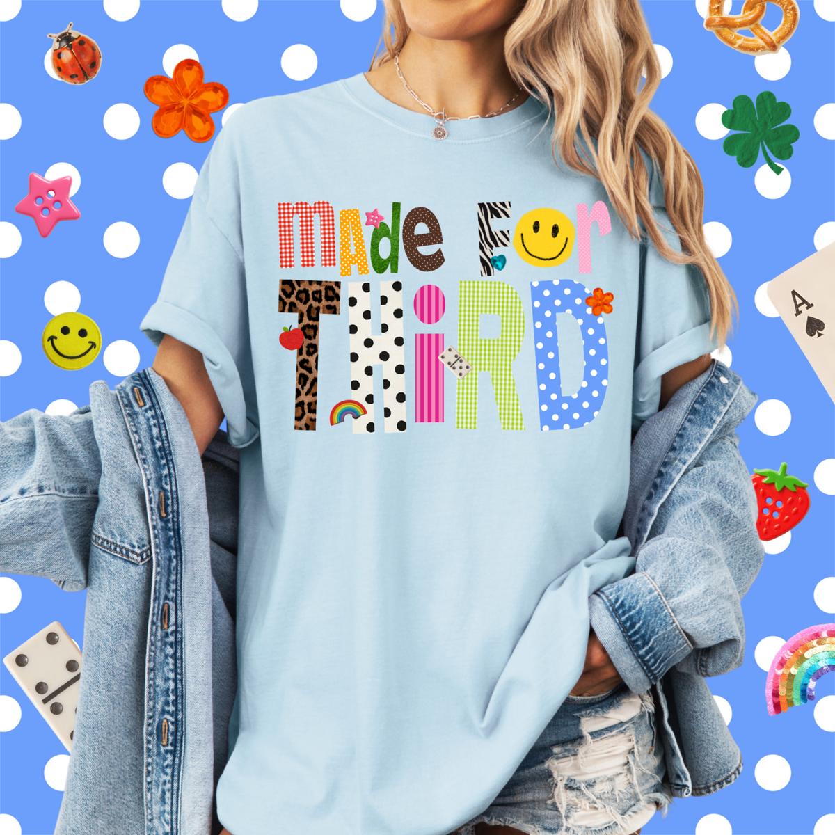 Patterned Made For Third Tee