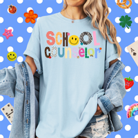 Patterned School Counselor Tee