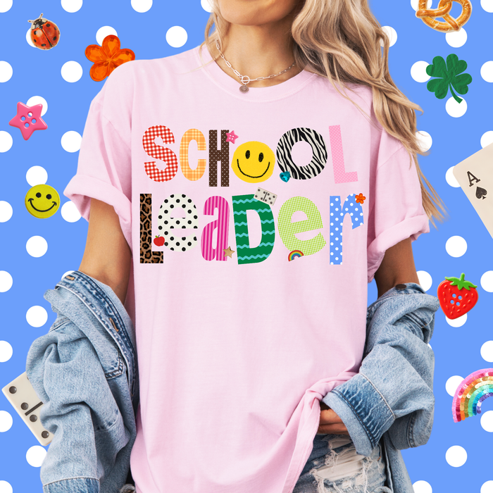Patterned School Leader Tee