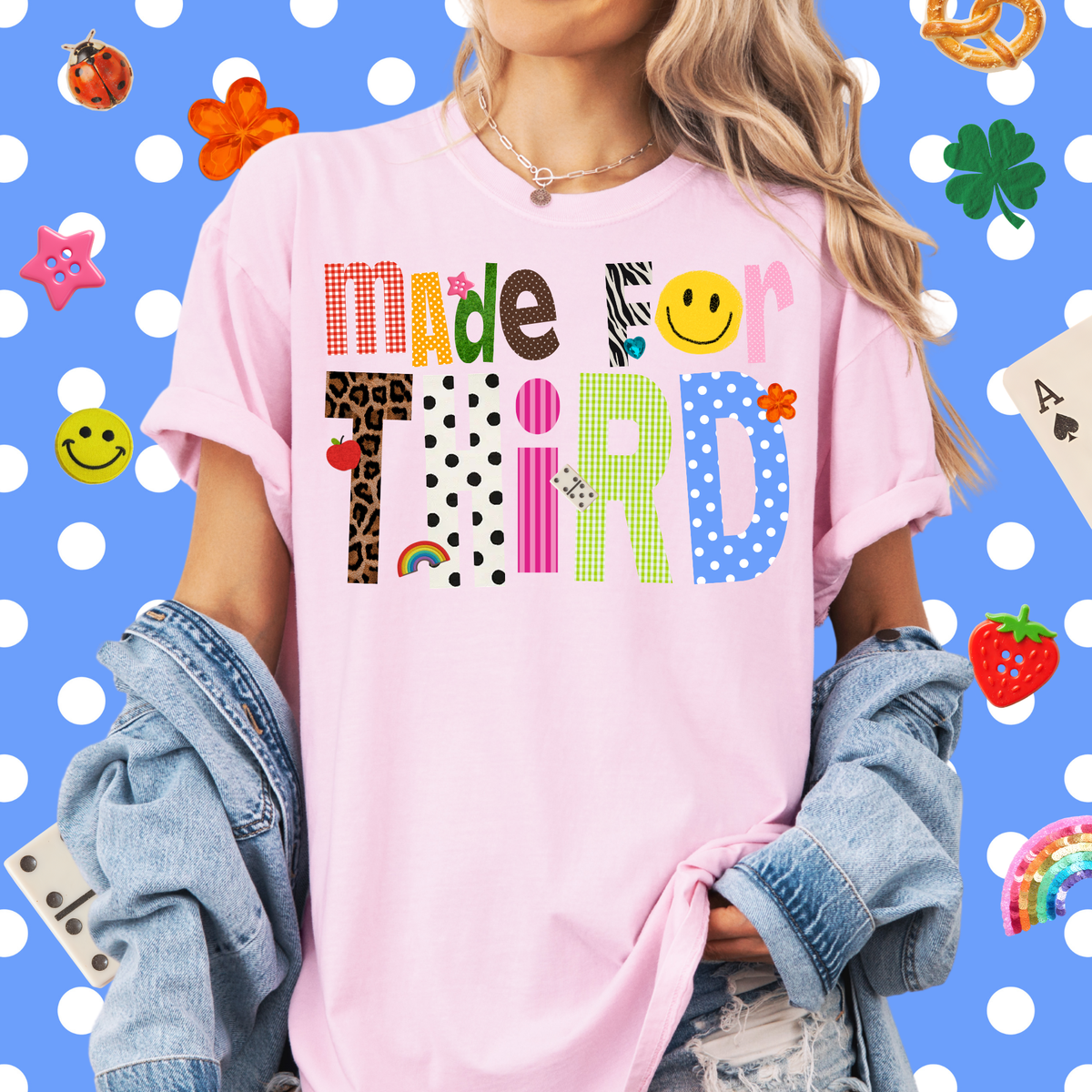 Patterned Made For Third Tee