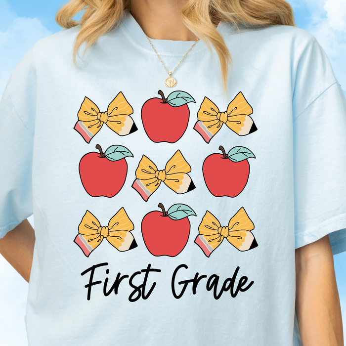 First Grade Apples + Bows Tee
