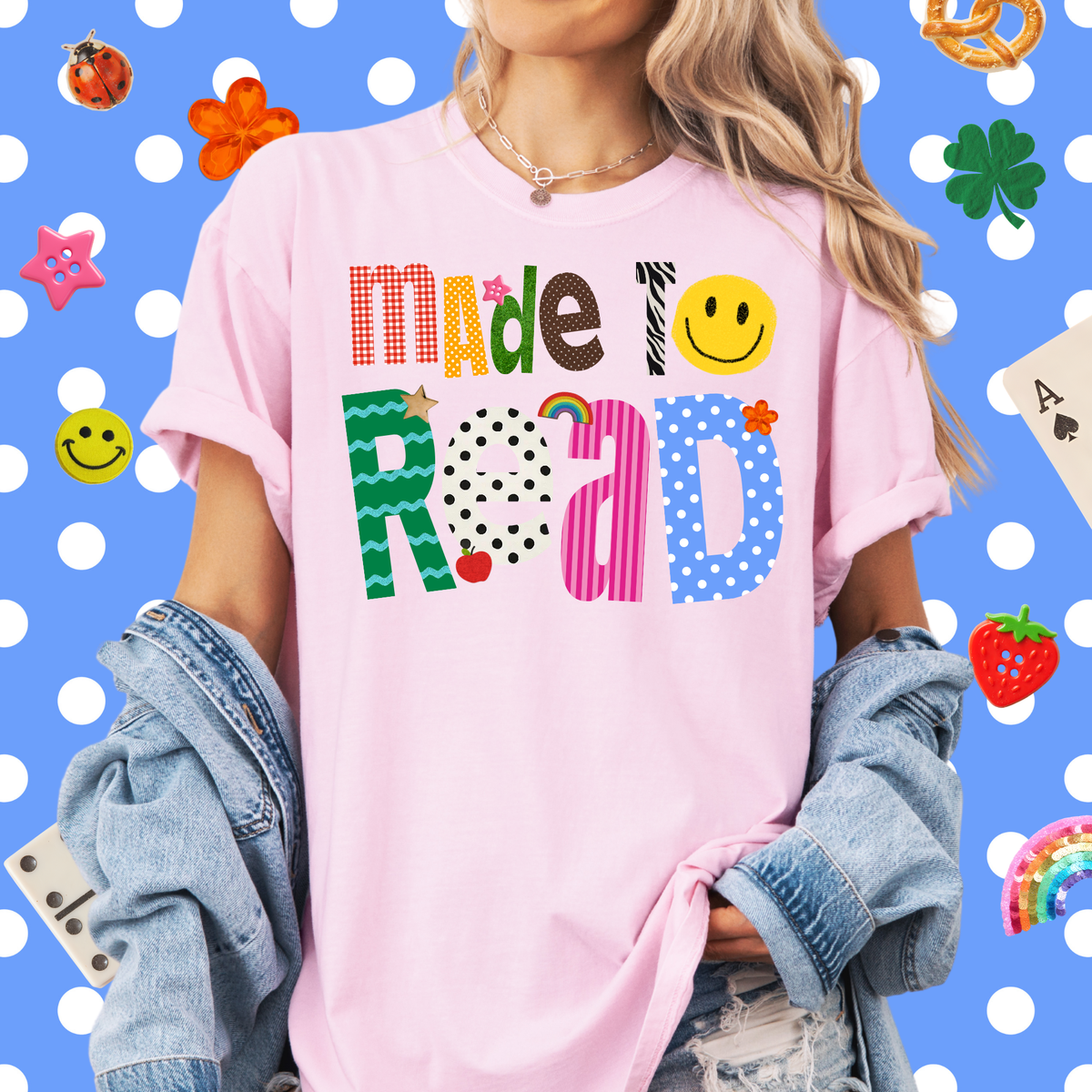 Patterned Made to Read Tee