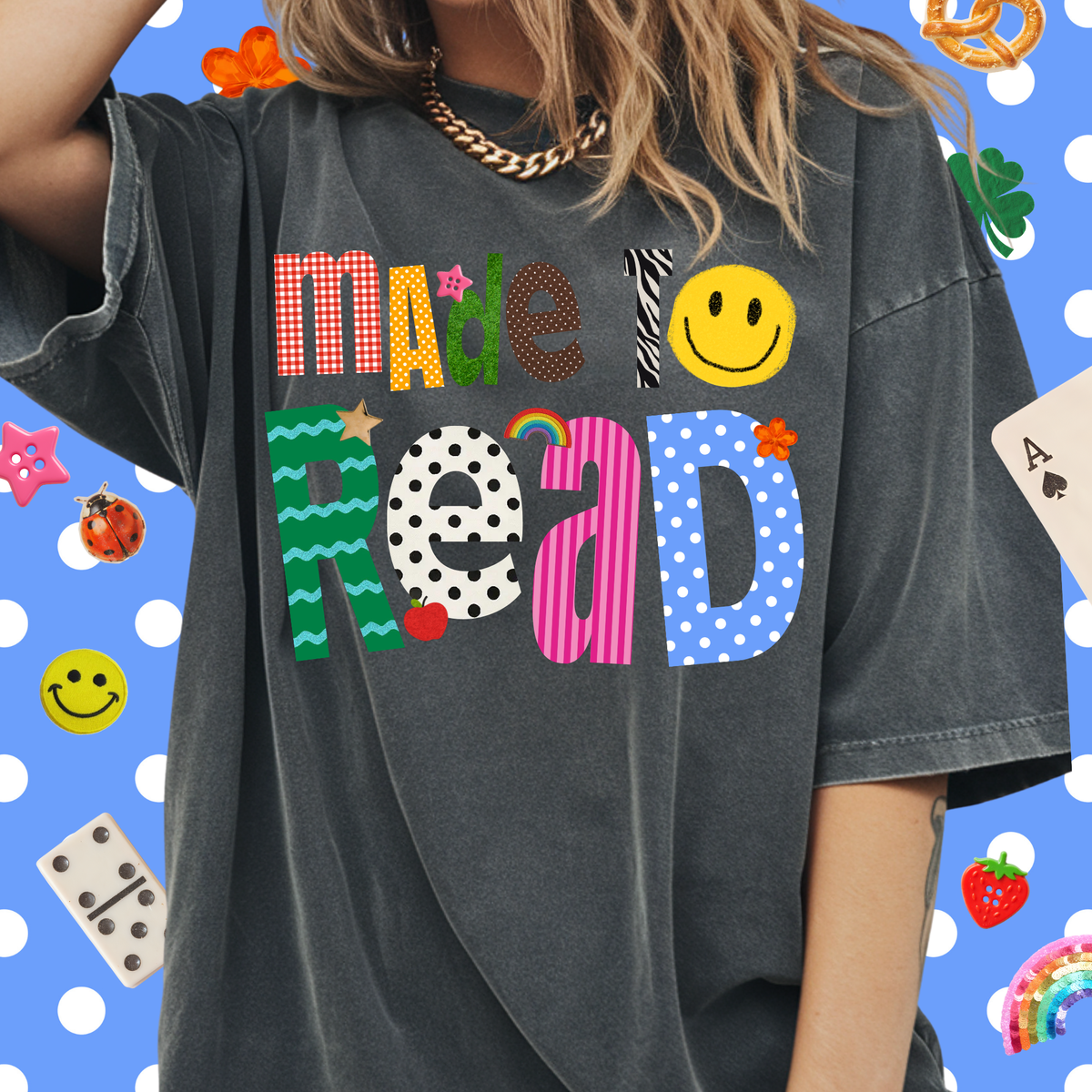 Patterned Made to Read Tee