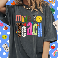 Patterned Made to Teach Tee