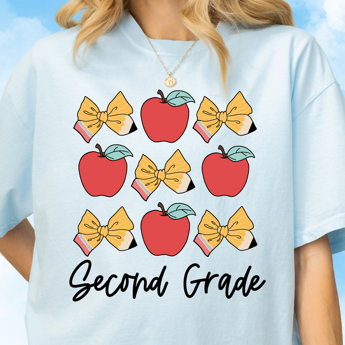 Second Grade Apples + Bows Tee