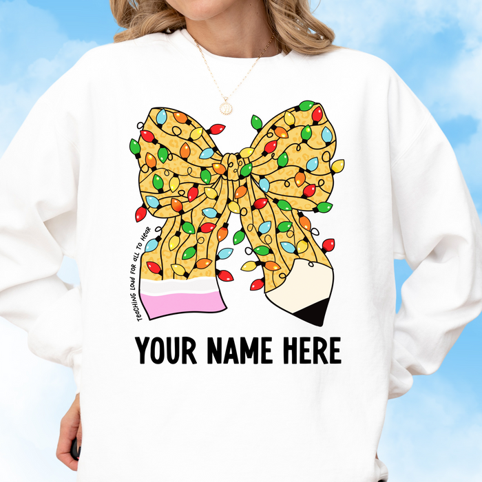 CUSTOM Christmas Pencil Crewneck Sweatshirt