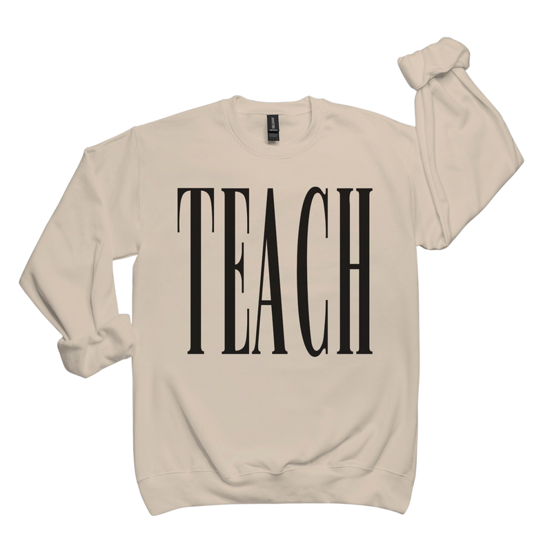Neutral TEACH Crewneck Sweatshirt