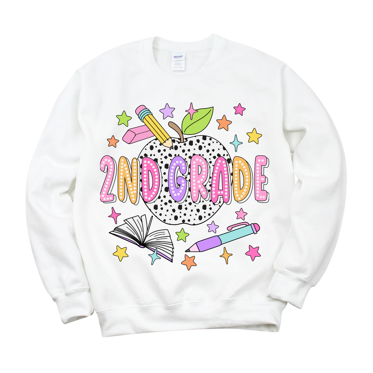 Bright + Spotty Second Grade Crewneck Sweatshirt