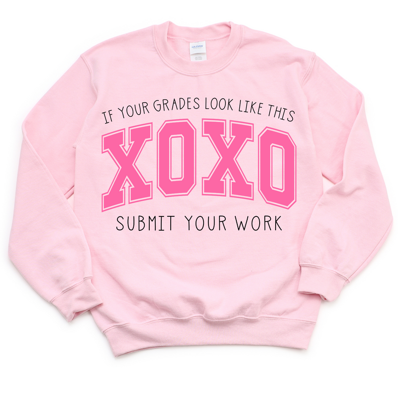 Pink Submit Your Work Crewneck Sweatshirt