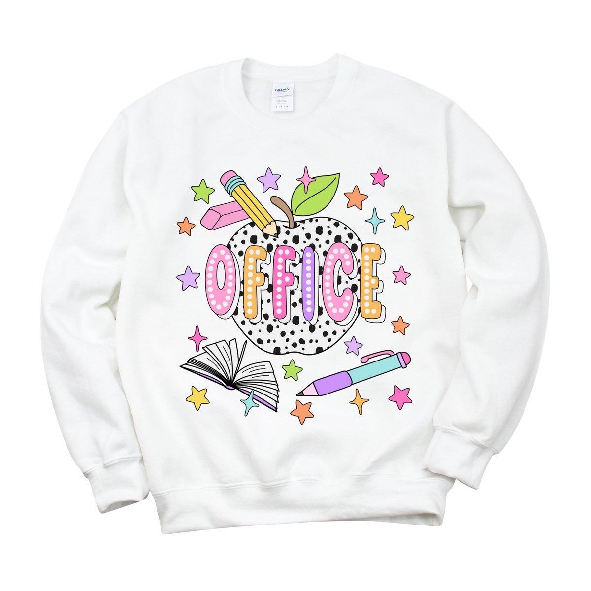 Bright + Spotty Office Crewneck Sweatshirt