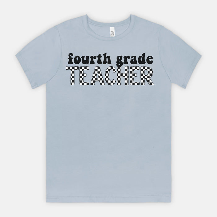 Checkered Fourth Grade Tee