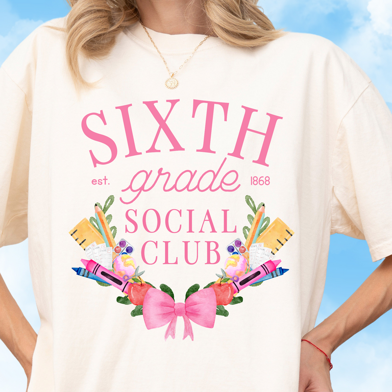 Sixth Grade Social Club Tee