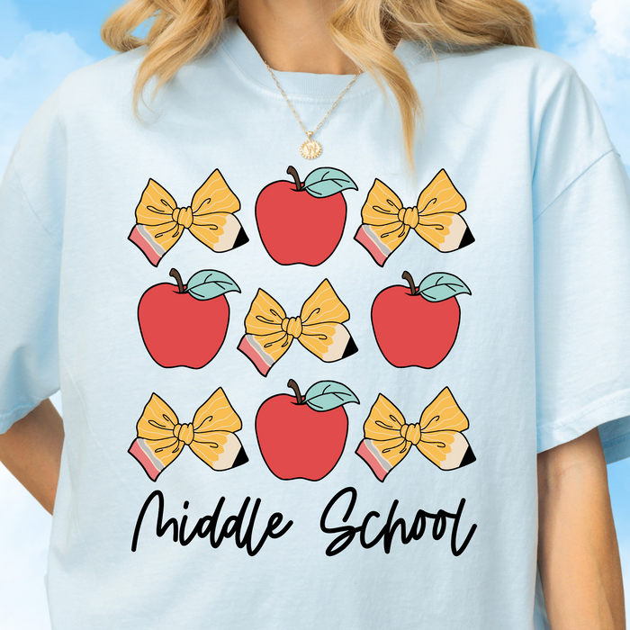 Middle School Apples + Bows Tee