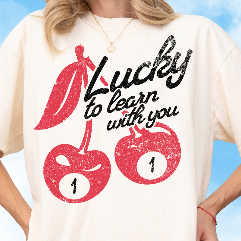 Lucky to Learn First Grade Tee