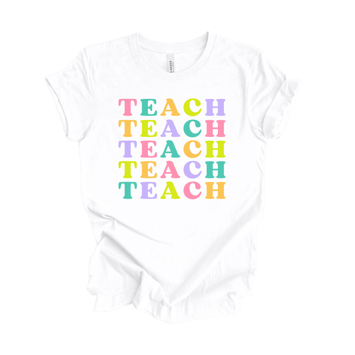 Teach Muted Rainbow Tee