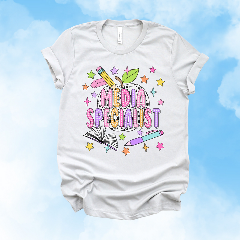 Bright + Spotty Media Specialist Tee