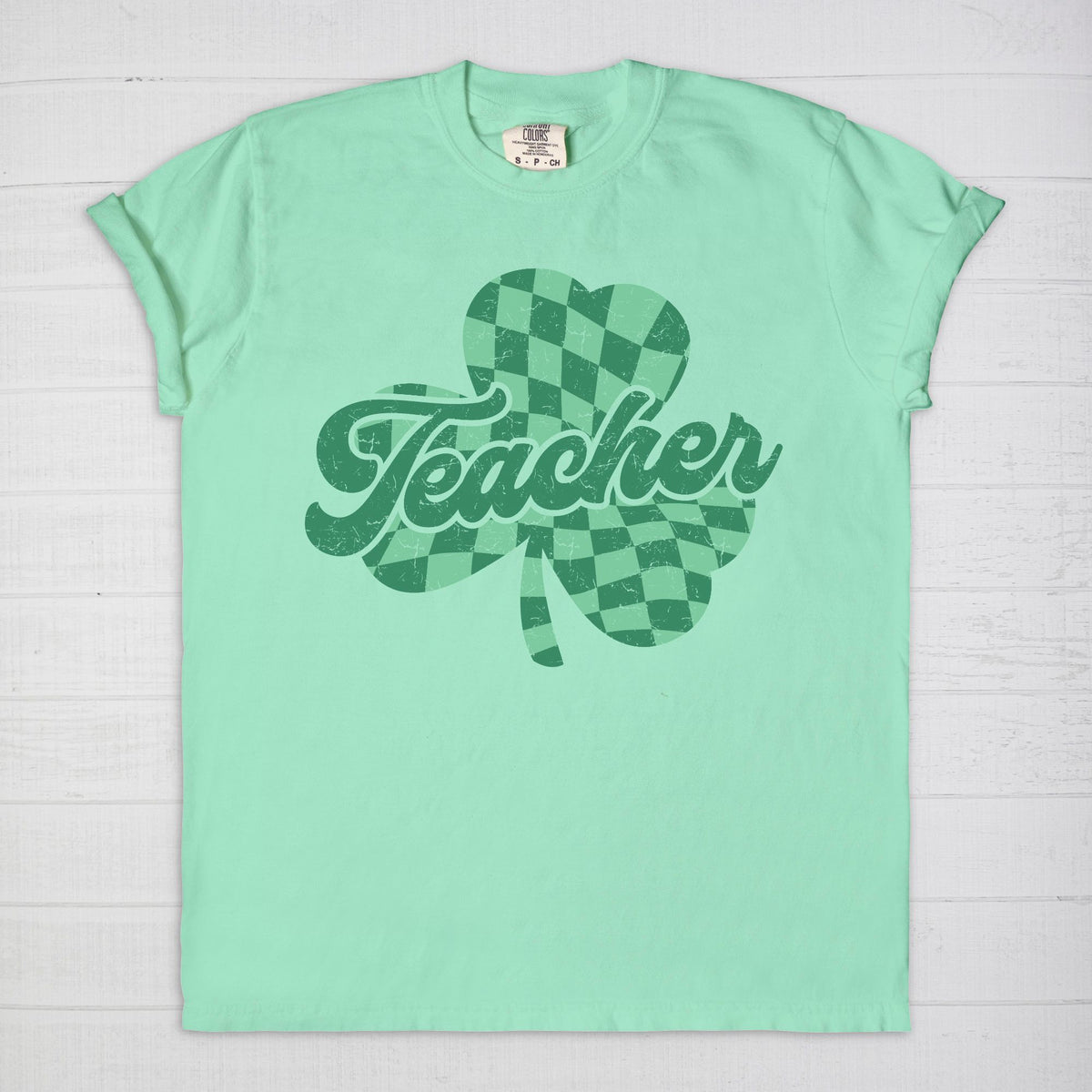 Distressed Teacher Clover Tee