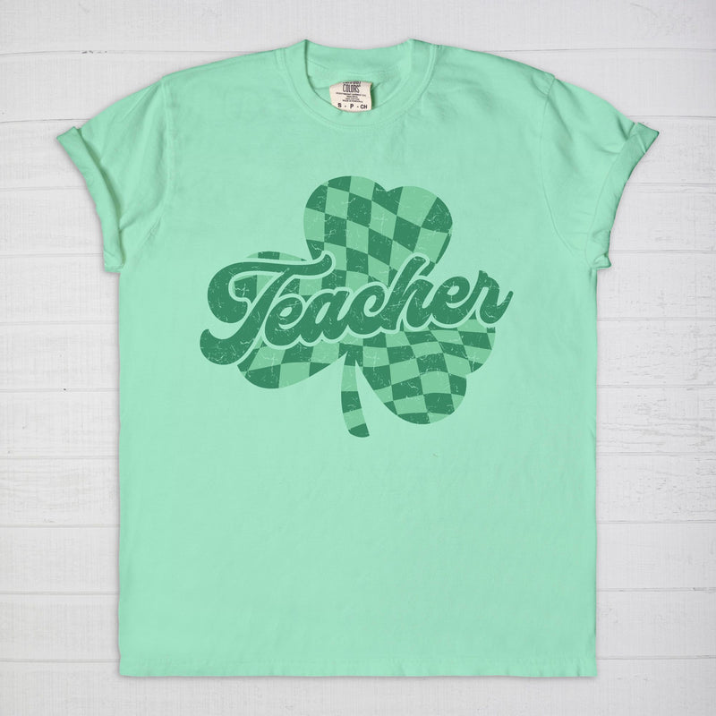 Distressed Teacher Clover Tee