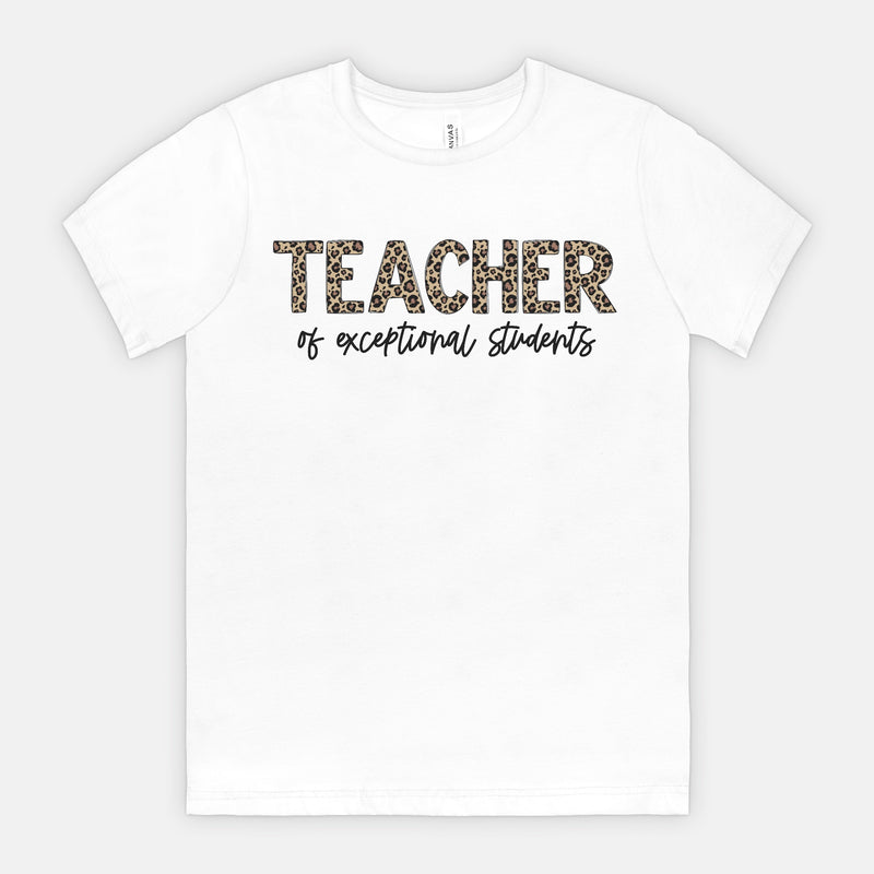 Teacher of Exceptional Students Leopard Tee