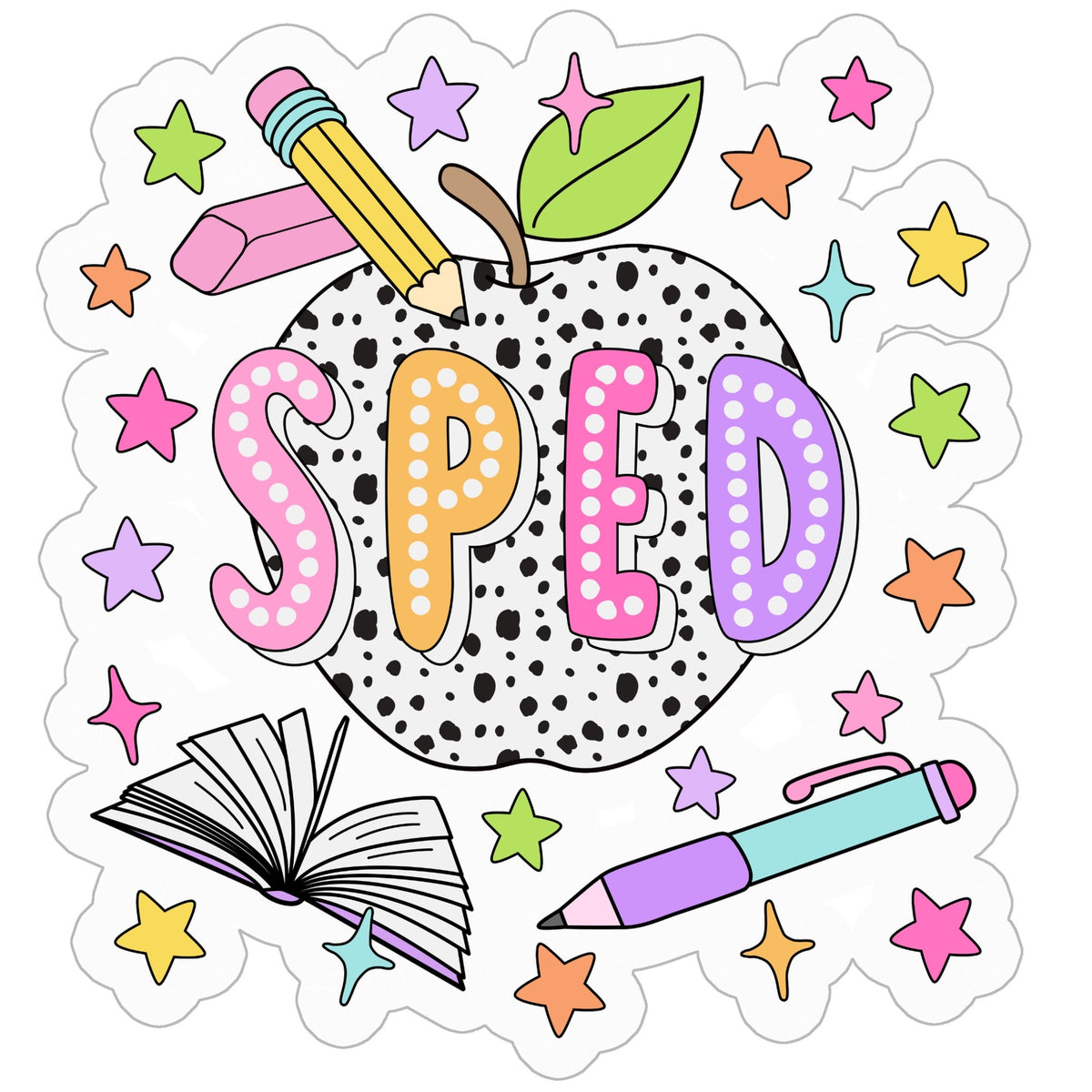 Bright + Spotty SPED Sticker