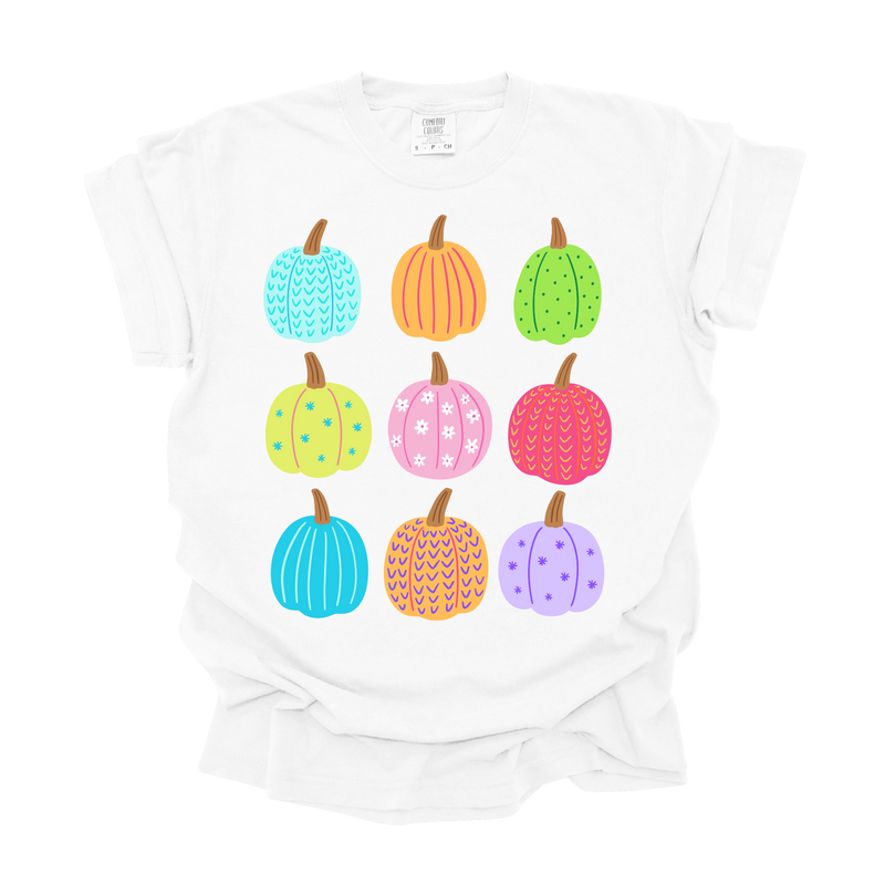 Bright Pumpkin Collage Tee