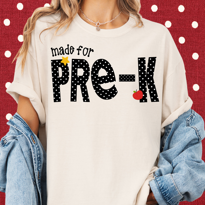 Dotted Made for Pre-K Tee