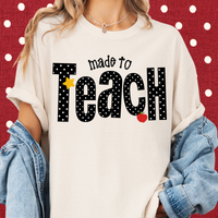 Dotted Made to Teach Tee