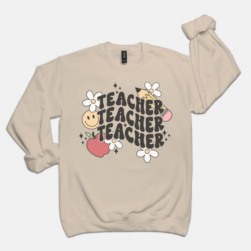 Teacher on Repeat Crewneck Sweatshirt