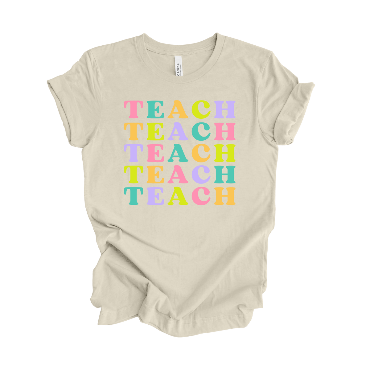 Teach Muted Rainbow Tee