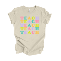 Teach Muted Rainbow Tee