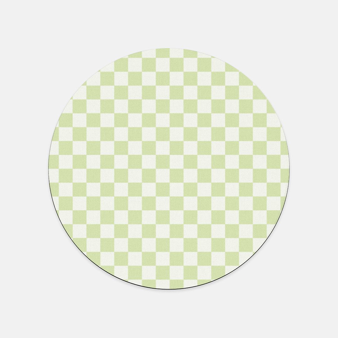 Green Check Mouse Pad