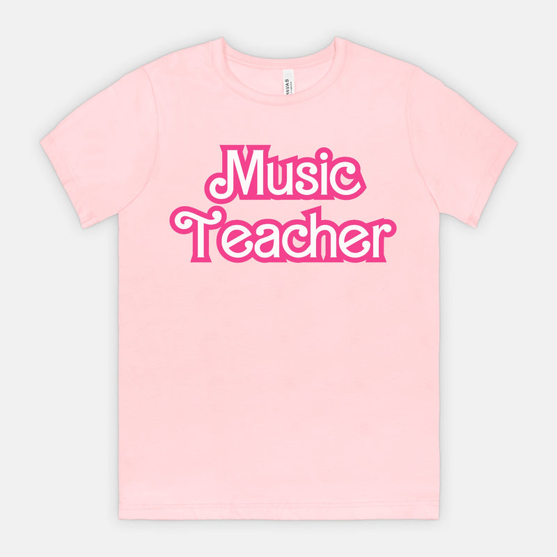 Music Teacher Retro Barb Tee