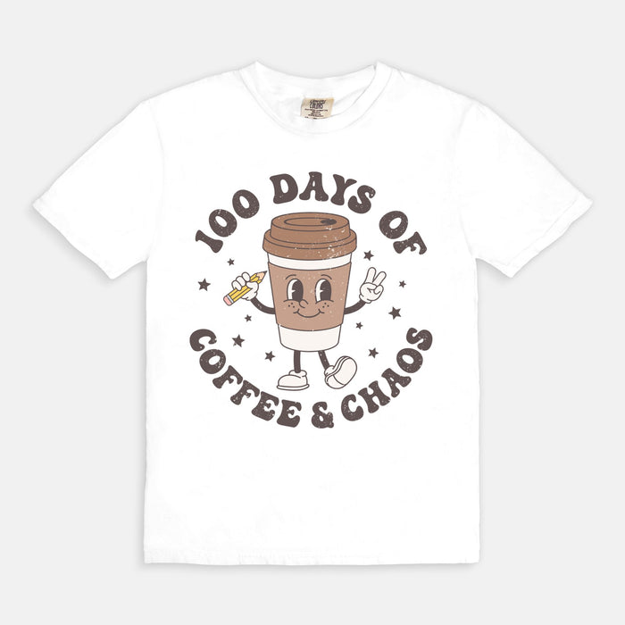 100 Days of Coffee and Chaos Tee