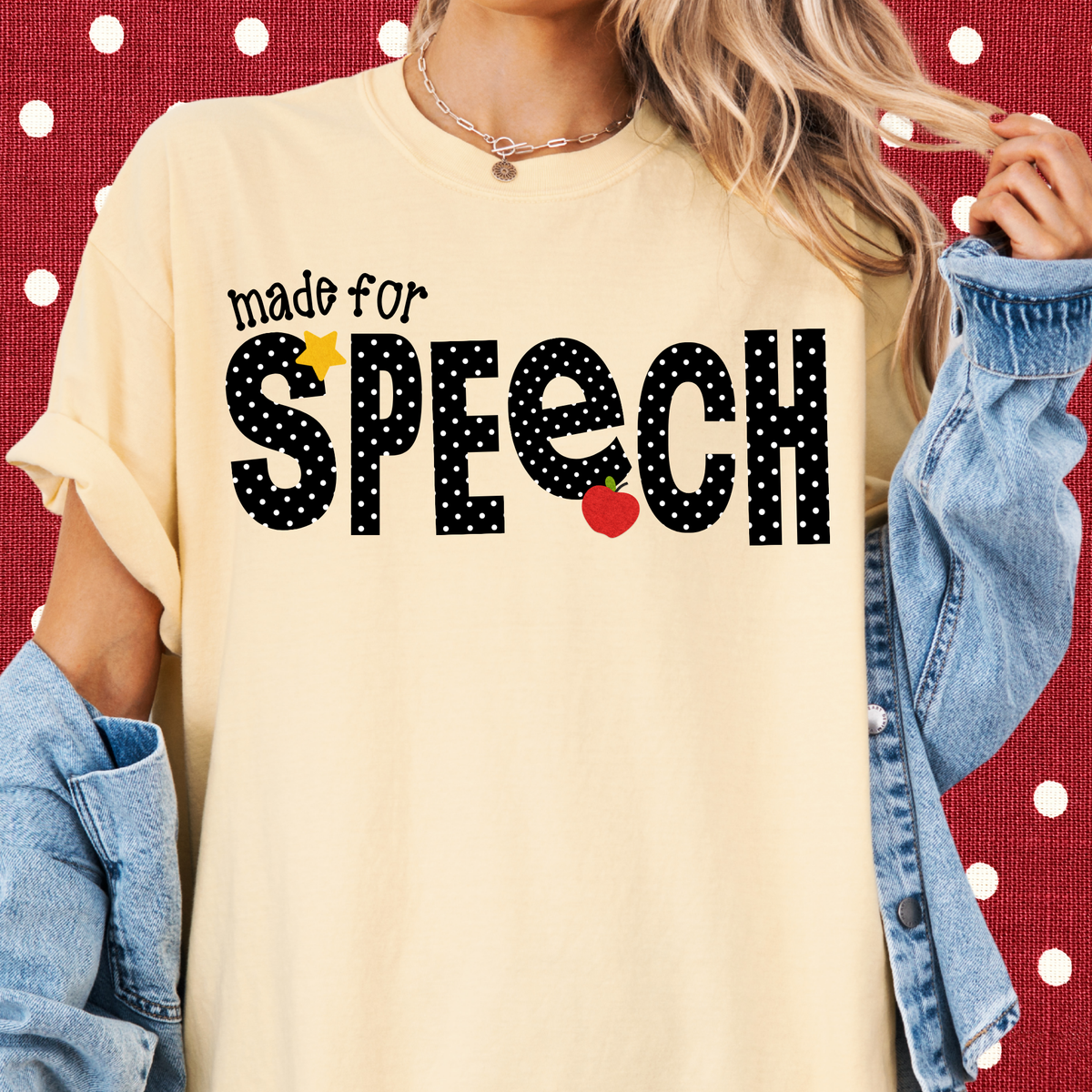 Dotted Made for Speech Tee