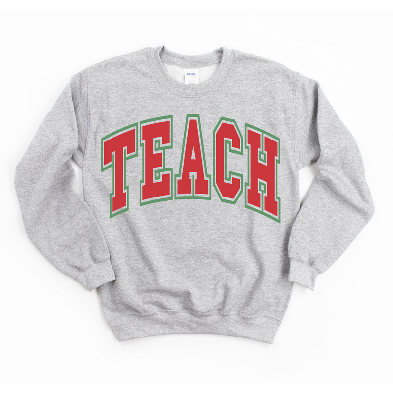 TEACH Varsity Holiday Crewneck Sweatshirt