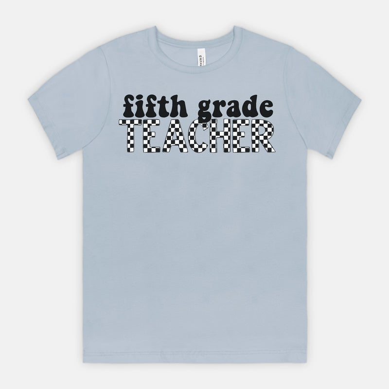 Checkered Fifth Grade Tee