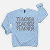 Checkered Teacher Repeat Crewneck Sweatshirt
