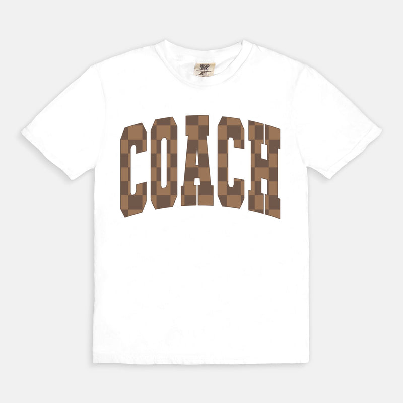 Brown Check Coach Tee