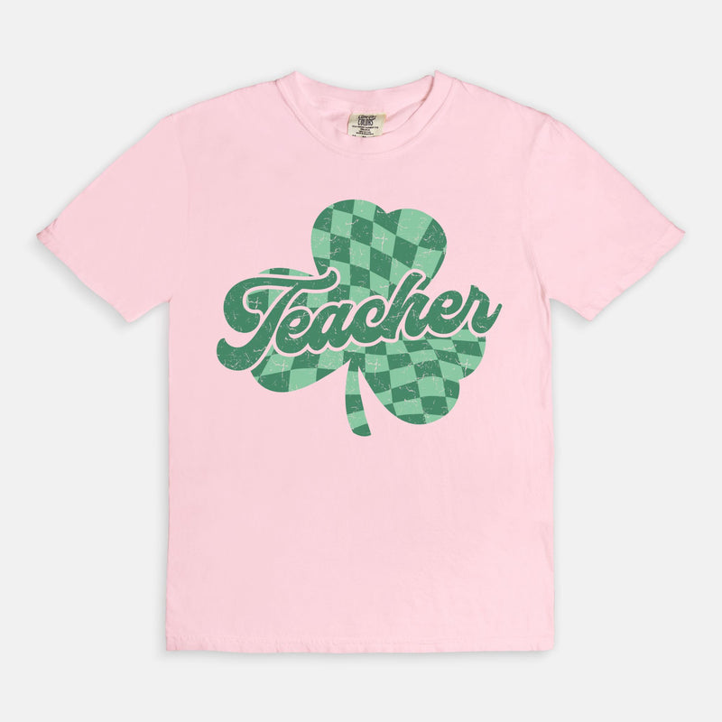 Distressed Teacher Clover Tee