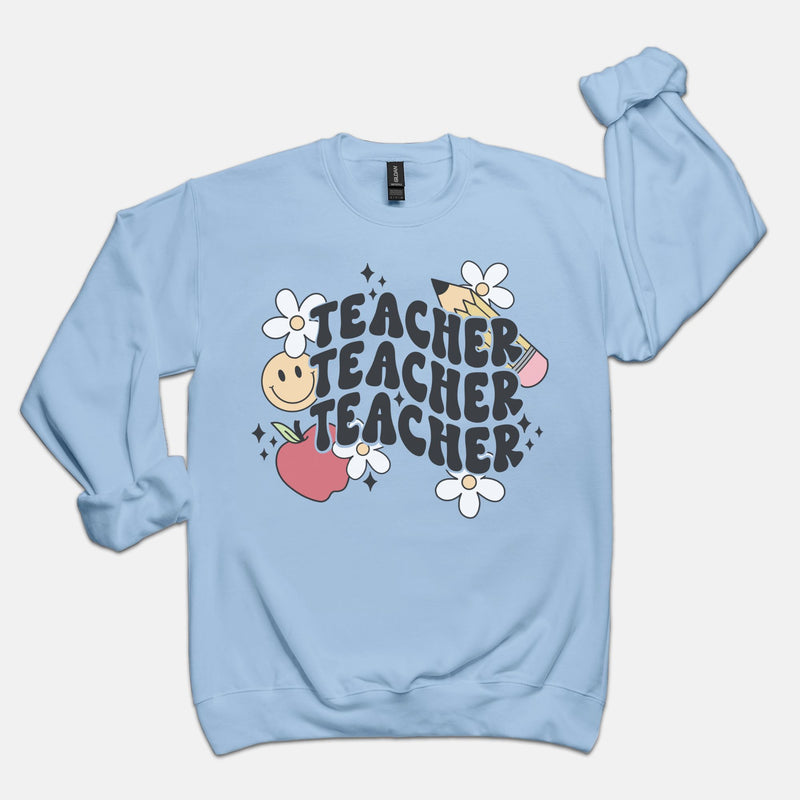 Teacher on Repeat Crewneck Sweatshirt