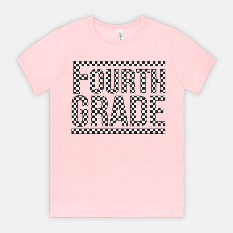 Fourth Grade Checked Out Tee