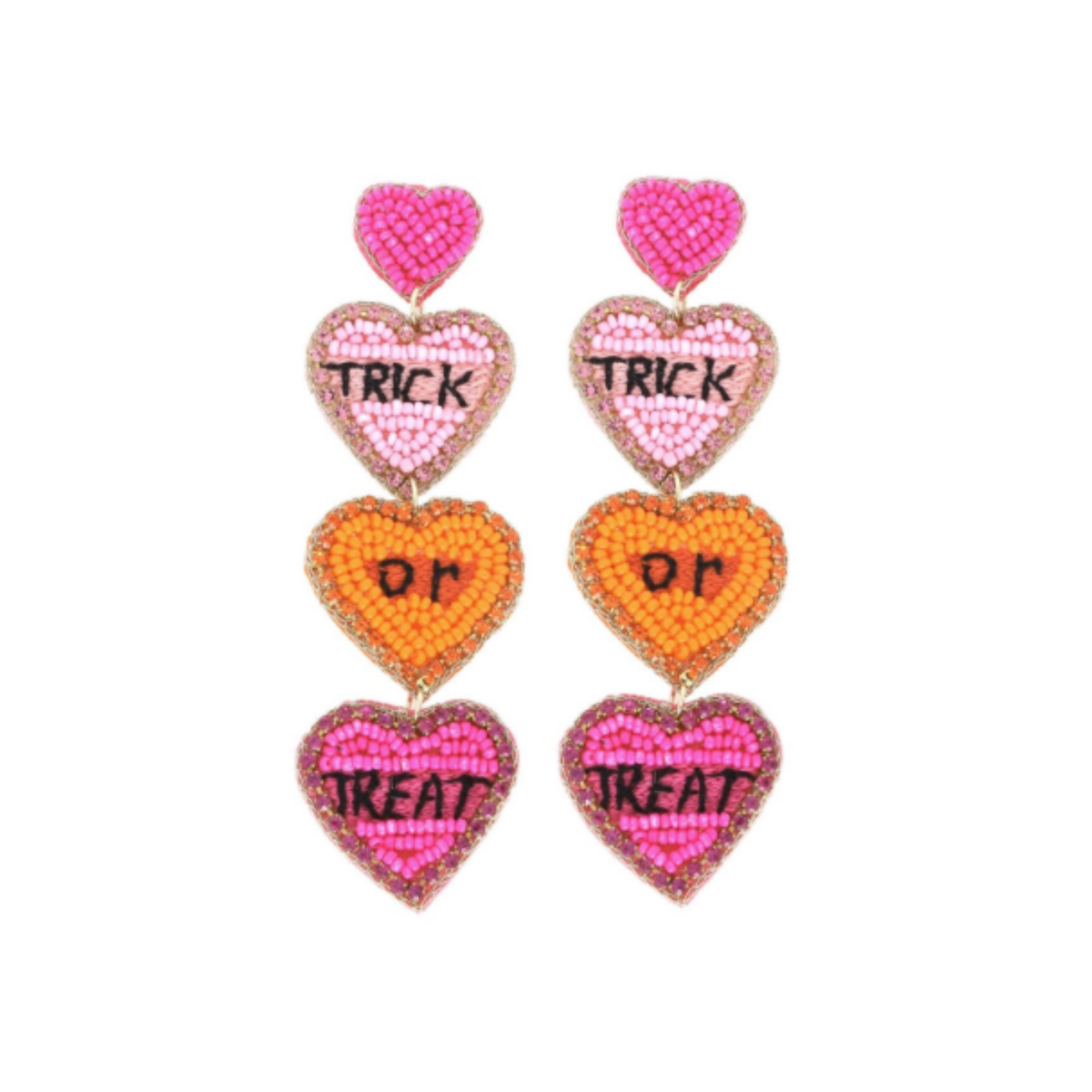 Trick or Treat Heart Earrings