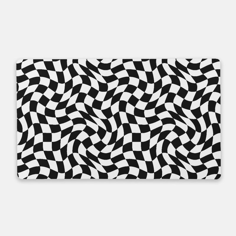 Wavy Checks Desk Mat