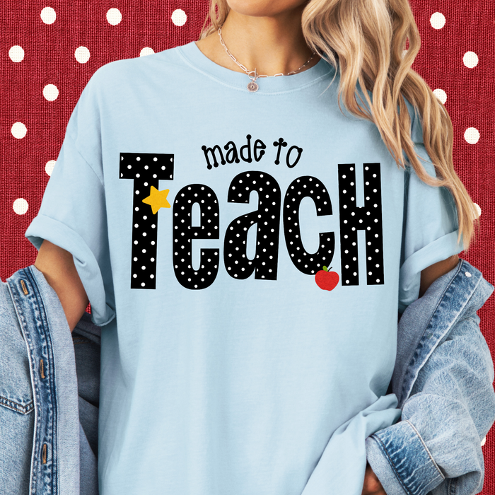 Dotted Made to Teach Tee