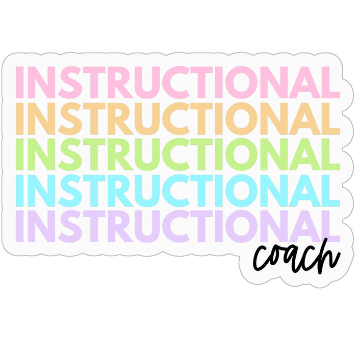 Instructional Coach Rainbow Repeat Sticker