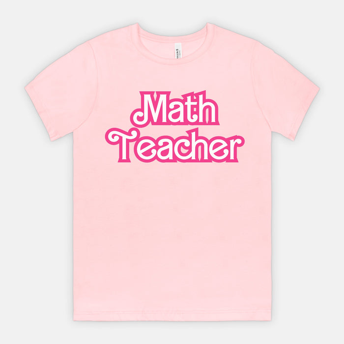 Math Teacher Retro Barb Tee