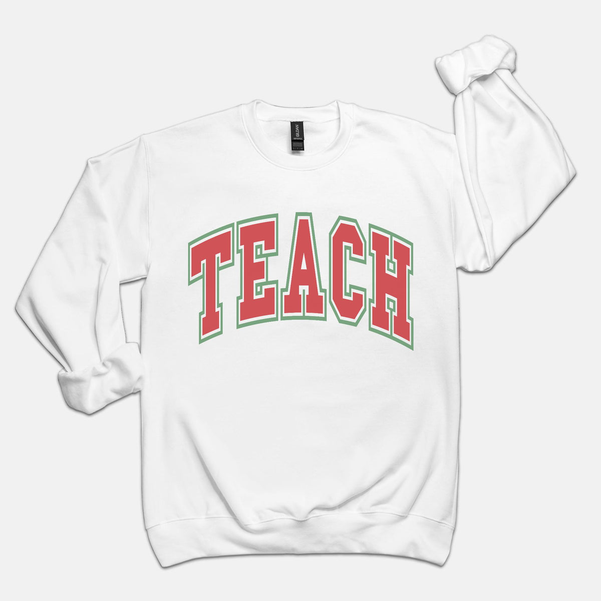 TEACH Varsity Holiday Crewneck Sweatshirt